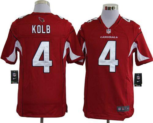 NFL West Arizona Cardinals 4 Kevin Kolb Men's Red Game Jersey